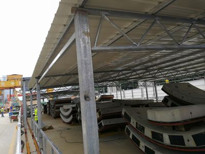 推拉重叠钢筋棚（篷）