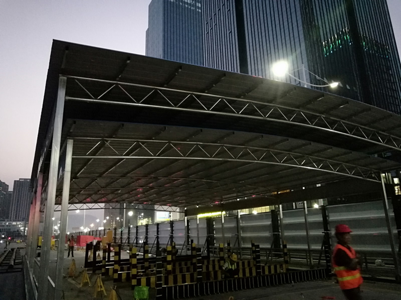 推拉重叠钢筋棚（篷）